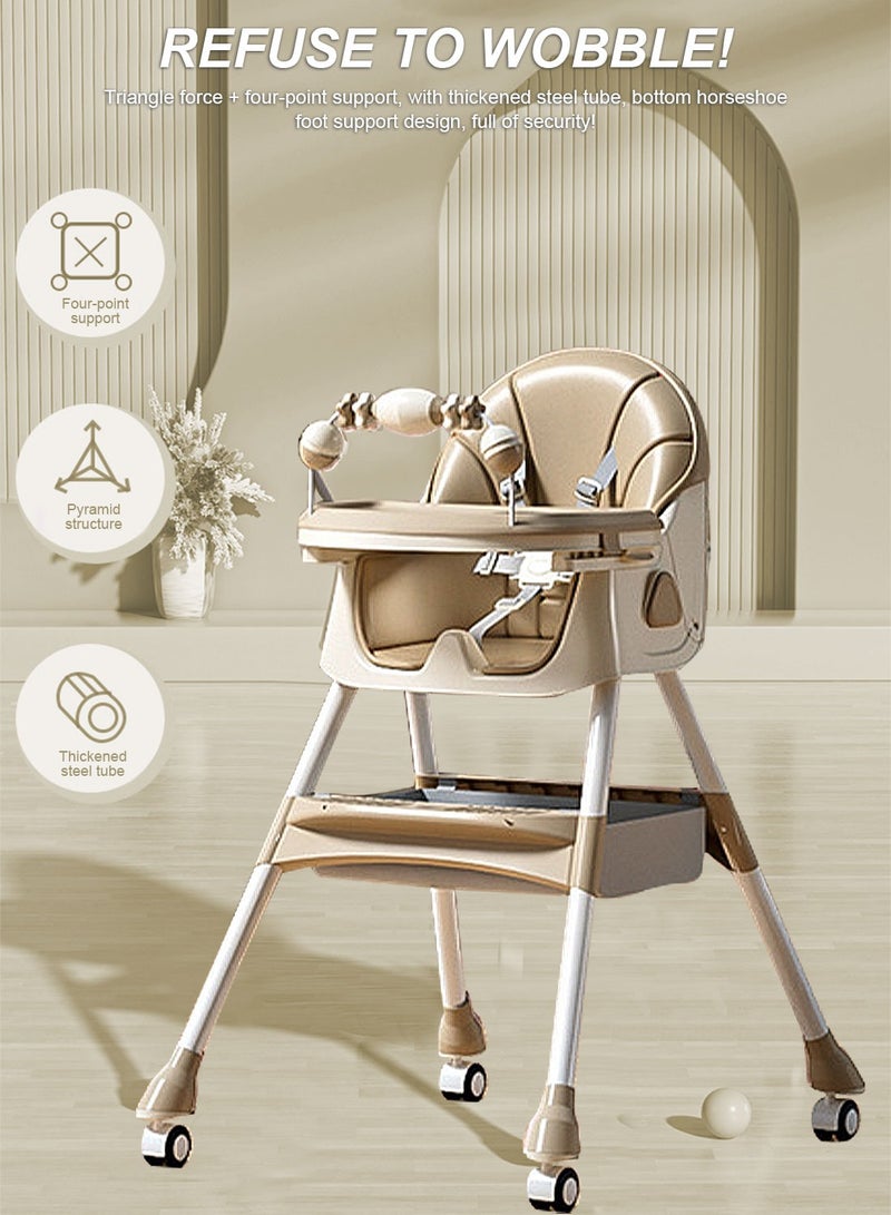 MaBaby Multifunctional Baby Highchair Adjustable And Portable Baby Dining Chairs Home Rocking Chair With Storage Box - Image 3